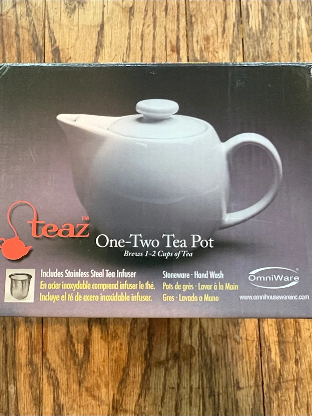 14 oz. Blue Ceramic Tea Pot with Infuser
